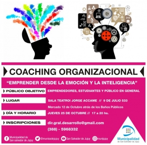 Invitan a participar del curso &ldquo;coaching organizacional, Emprender desde la Emoci&oacute;n y la Inteligencia&rdquo;