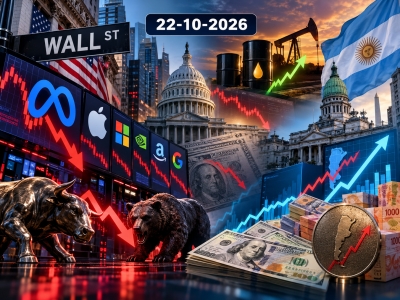 Wall Street se desplomó por la caída tecnológica, mientras el riesgo país argentino alcanzó los 702 puntos