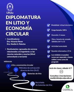 Impulsan la formación especializada con una nueva Diplomatura en Litio y Economía Circular