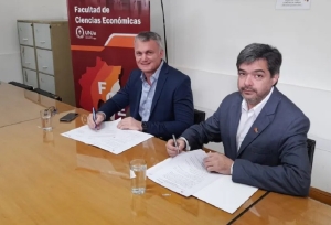 Firma de convenio entre Ledesma y Ciencias Econ&oacute;micas