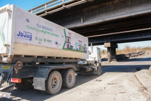 Nueva limpieza de GIRSU Jujuy y la Dirección Provincial de Vialidad en la colectora de Ruta Nacional 66