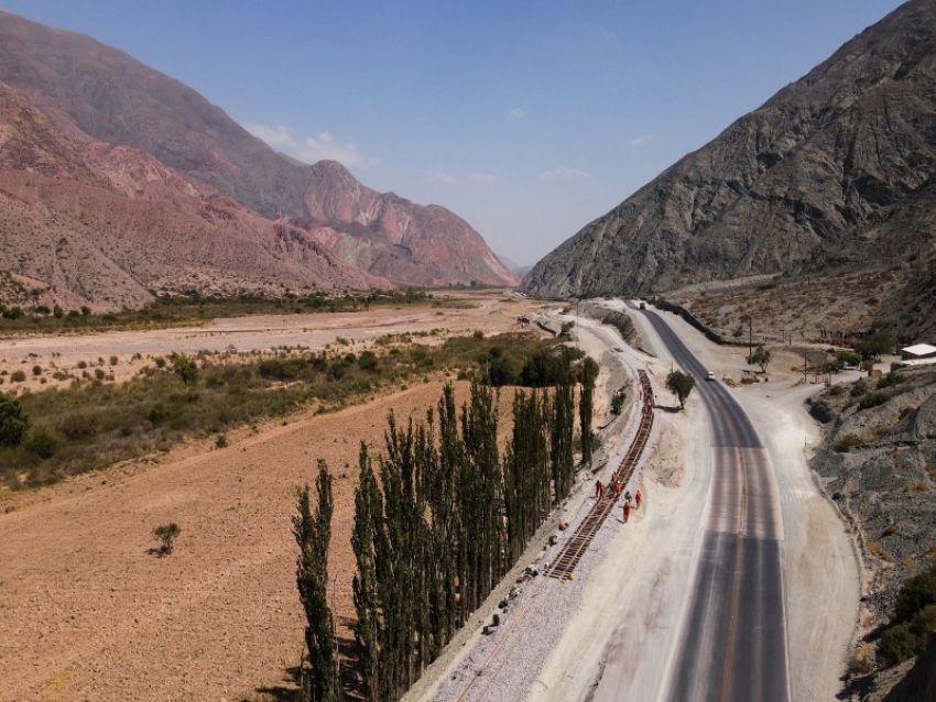 Las obras del tren de la Quebrada de Humahuaca ya tienen un avance del 75%