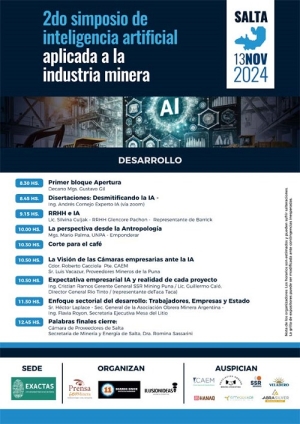 2&deg; Simposio de IA en Salta: un espacio que profundizar&aacute; las ventajas y desaf&iacute;os en la miner&iacute;a