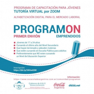 "ProgramON": Programa de capacitaci&oacute;n virtual para j&oacute;venes