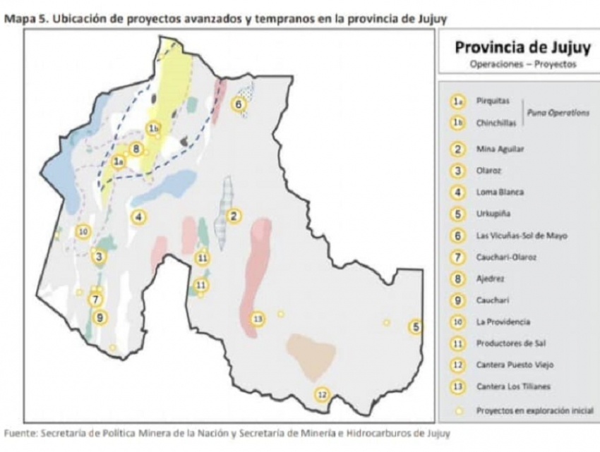 Miner&iacute;a: Jujuy aspira a alcanzar el 3&ordm; lugar entre los exportadores nacionales